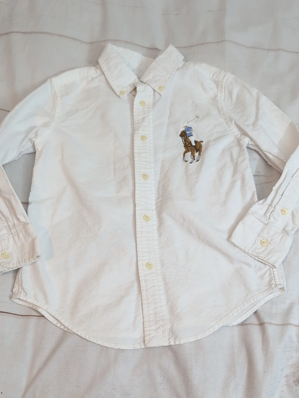 Ralph Lauren Kids Big Pony Cotton Oxford Shirt Button Down size 5